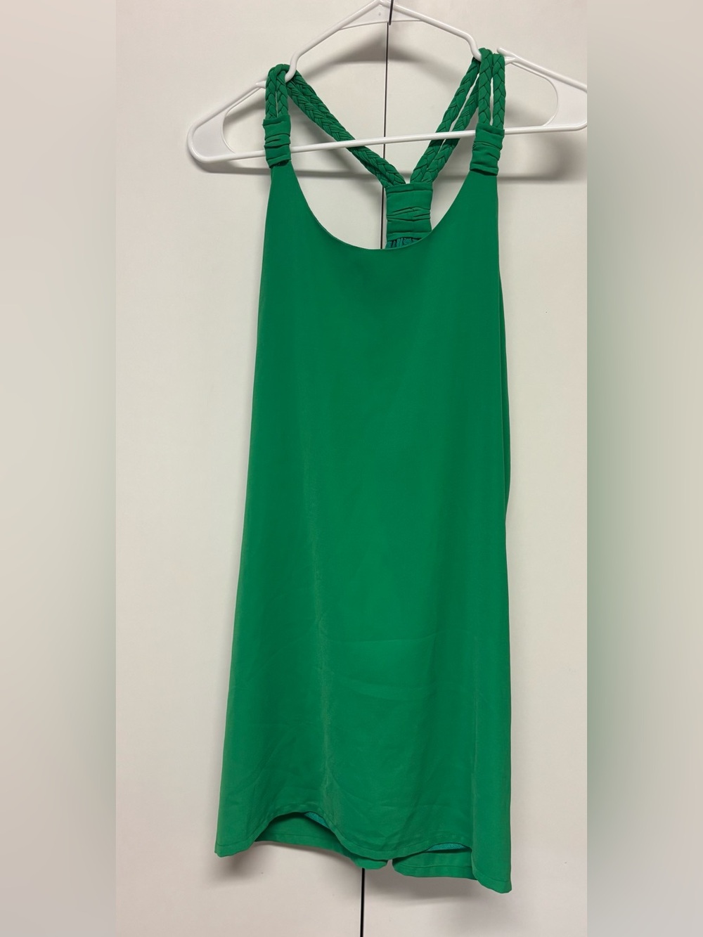 Joy Joy Emerald Green Dress with Braided Straps